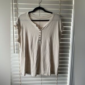 Accepting Offers- Lane Bryant Women's Cream Button-Front Top